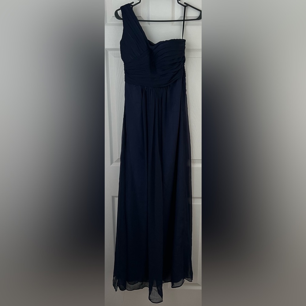 Minute Long Ruched One Shoulder Gown